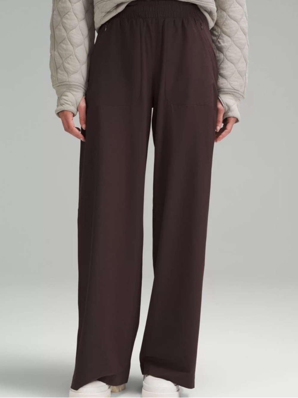 Lululemon Swift Wide Leg Mid Rise Pant Elastic Waist Size 12